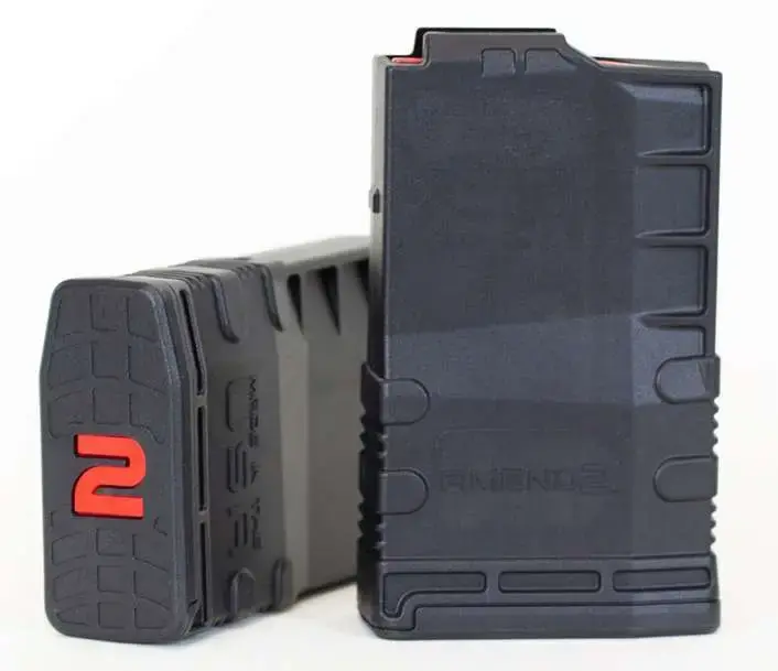 AMEND2 AICS 7.62X51 SHORT ACTION 12RD BLACK POLYMER MAGAZINE( 50 PER CASE )