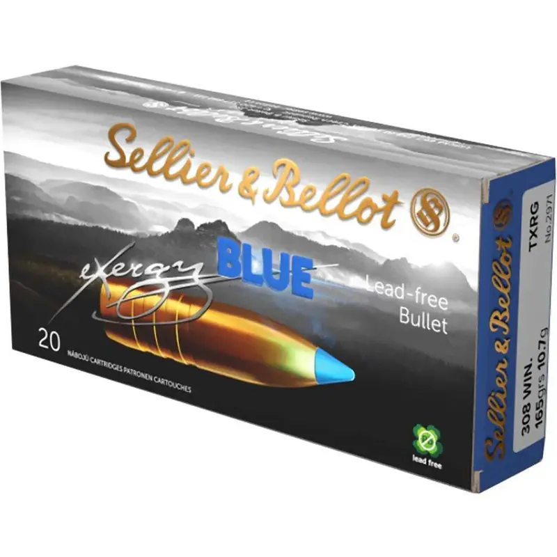 S&B eXergy Blue Solid Copper 308 Win 165gr 20/RD