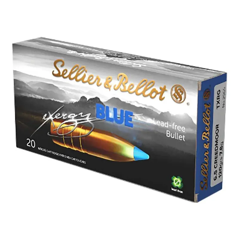 S&B eXergy Blue Solid Copper 6.5 Creedmoor 120gr 20/RD