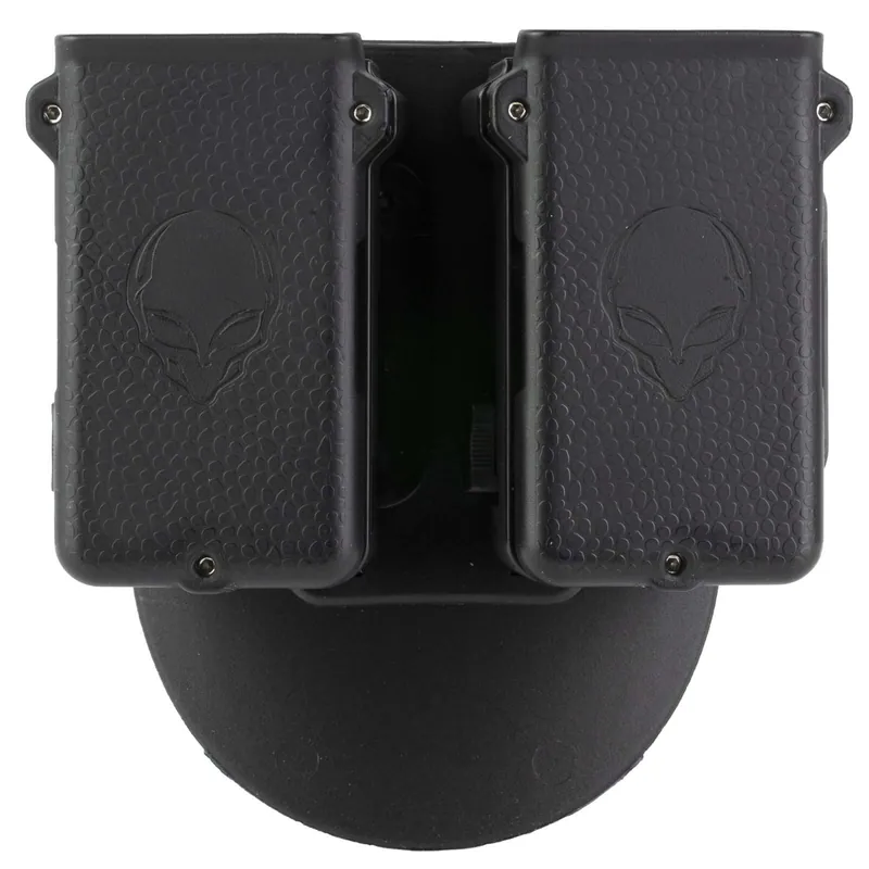 Alien Gear Holsters CMCD44R15 Cloak Mag Carrier Double Style made of Polymer with Black Finish & Belt Clip compatible with 9/40 Double Stack Mags & Alien Gear Shape Shift Modular Holster System