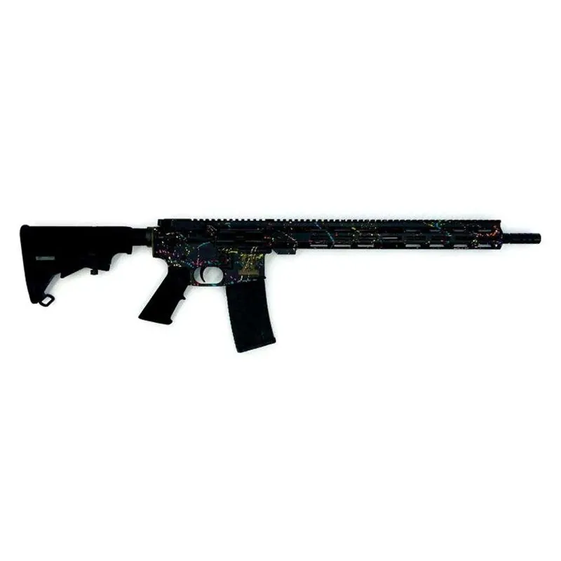 GLFA AR15 Rifle - Black (Saved By The Splatter) | .223 Wylde | 16" Heavy Barrel | 15.25" M-LOK Handguard