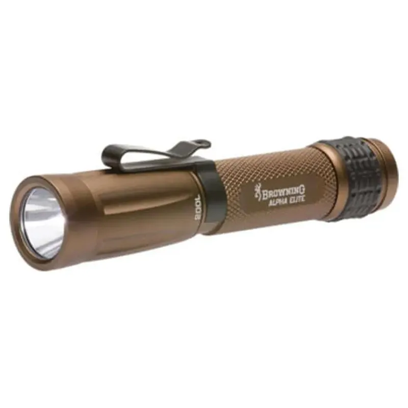 BG ALPHA ELITE AA FLASHLIGHT 200 LUMENS 1 AA W/BELT CLIP