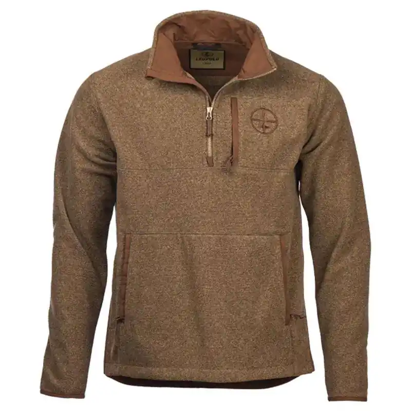 1/4 ZIP FLEECE BONE BROWN XXXL