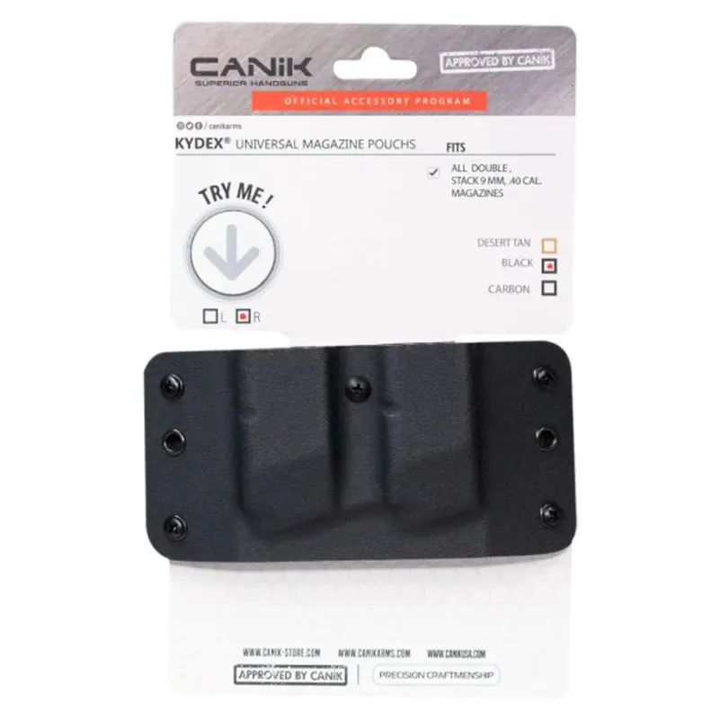 CANIK HOLSTERKYDEX/BLACK; DOUBLEALL DOUBLE STACK 9MM 40CAL MAGAZINES