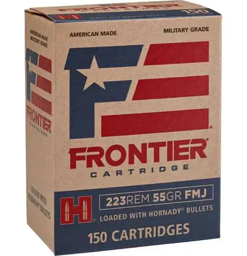 Frontier Cartridge FR1015 Rifle 223 Rem 55 gr Full Metal Jacket (FMJ) 150 Round Box