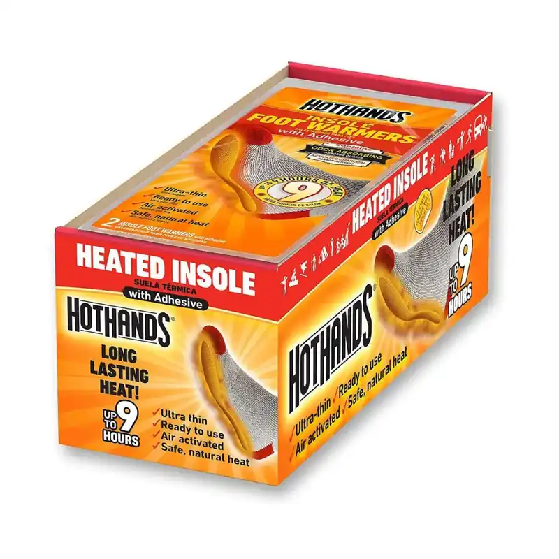 HOTHANDS INSOLE FOOT WARMER 16 PAIRS 9 HOUR W/ ADHESIVE