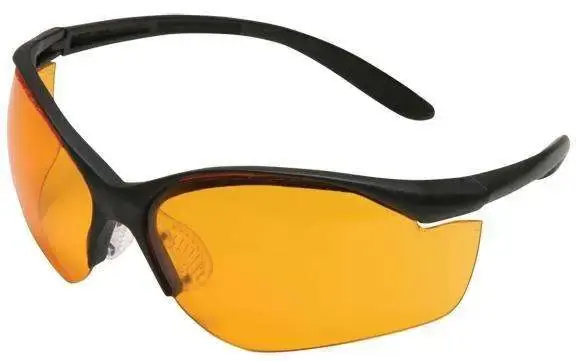 Howard Leight R01537 Vapor II Sharp Shooter Shooting Glasses Anti-Fog Orange Lens w/Black Frame