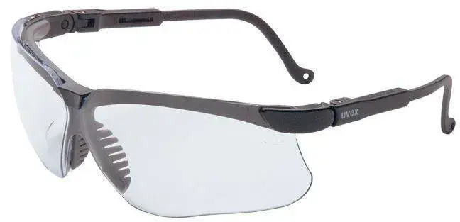 Howard Leight R03570 Uvex Genesis Scratch Resistant Clear Lens w/Black Frame