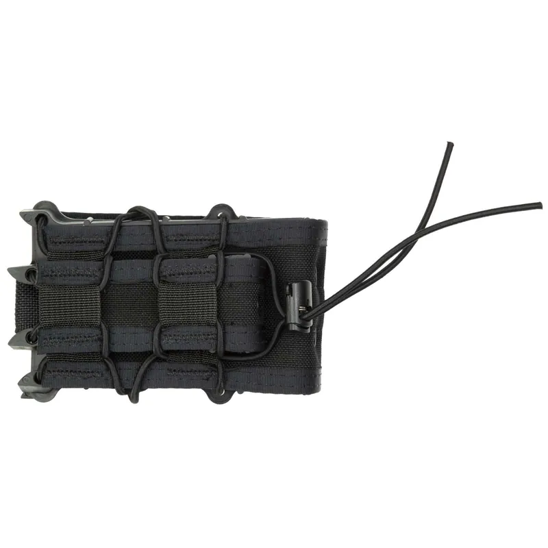 High Speed Gear 112RP0BK TACO MOLLE X2RP Double Magazine Pouch Black Nylon w/Polymer Divider with Pistol Mag Pouch
