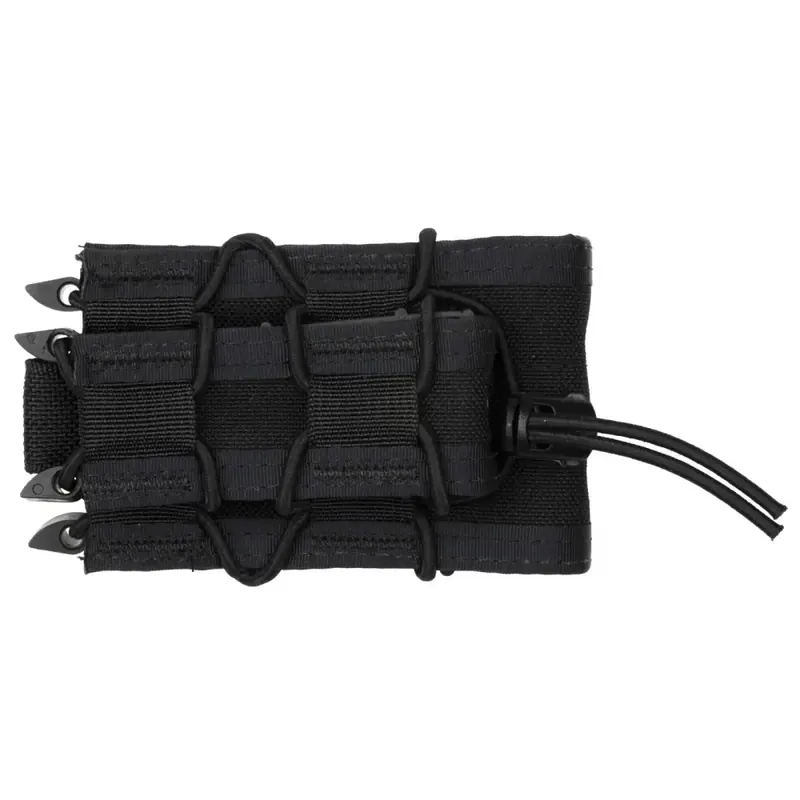 High Speed Gear 11DD00BK TACO MOLLE Double Decker Modular Rifle/Pistol Mag Pouch Black Nylon w/Polymer Divider