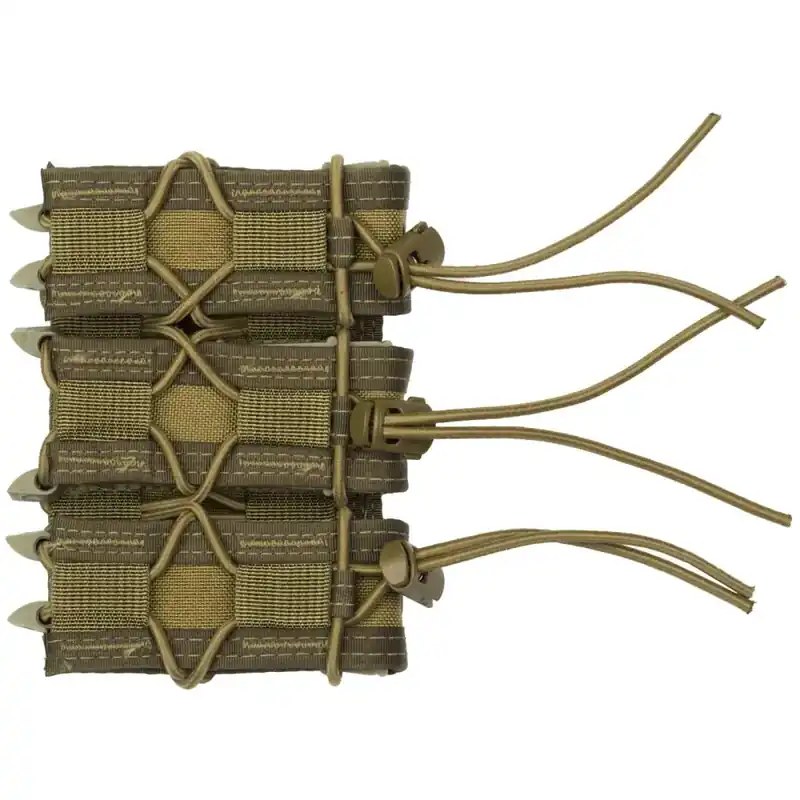 High Speed Gear 11PT03CB TACO MOLLE Triple Pistol Magazine Pouch Coyote Brown Nylon w/Polymer Divider