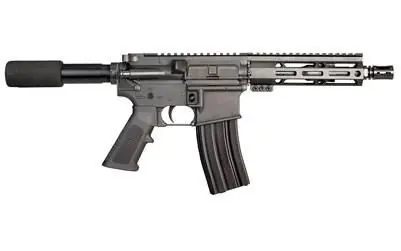 I.O. IODM15P7ML M215 ML-7 Micro 5.56x45mm NATO 7.50" 30+1 Black Hard Coat Anodized Black Polymer Grip Buffer Tube