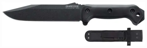 Ka-Bar BK7 Becker Combat Utility 7" Clip Point Plain Black 1095 Cro-Van Ultramid Black Handle Fixed