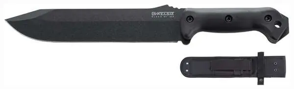 Ka-Bar BK9 Becker Combat Bowie 9.25" Clip Point Plain Black 1095 Cro-Van Ultramid Black Handle Fixed