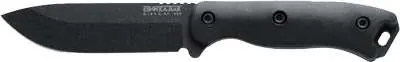 Ka-Bar BK16 Becker 4.38" Drop Point Plain Black 1095 Cro-Van Black Ultramid Handle Fixed