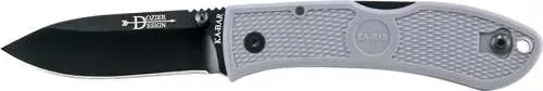 Ka-Bar 4062GY Dozier Hunter 3" Drop Point Plain AUS 8A Steel Zytel Gray Handle Folding