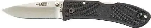 Ka-Bar 4072 Dozier Mini 2.38" Drop Point Plain AUS 8 Steel Zytel Black Handle Folding