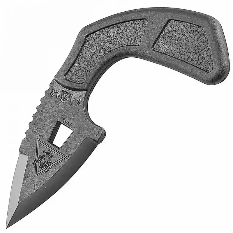 Ka-Bar 9908 TDI Shark Bite 2.60" Spear Point Plain Ultramid Synthetic Black Ultramid Handle Fixed