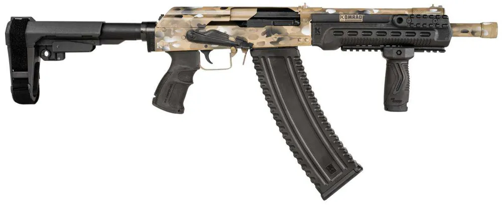 Kalashnikov USA KOMRADCAMO Komrad Camo 12 Gauge 12.50" 3" 5+1 SBA3 Pistol Brace Stock