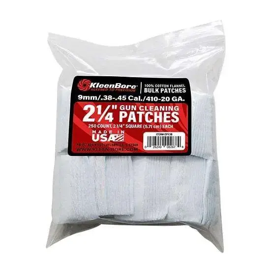 Kleen-Bore Super Shooter Cotton Patches Cleaning Patches 2 1/4" .38-.45/.4