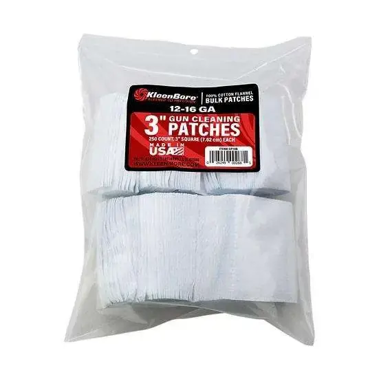 Kleen-Bore CP14B Super Shooter Cotton Patches Cleaning Patches 3" 12-16ga
