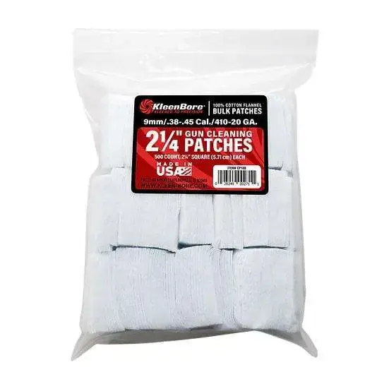 Kleen-Bore Super Shooter Cotton Patches Cleaning Patches 38-45 Cal