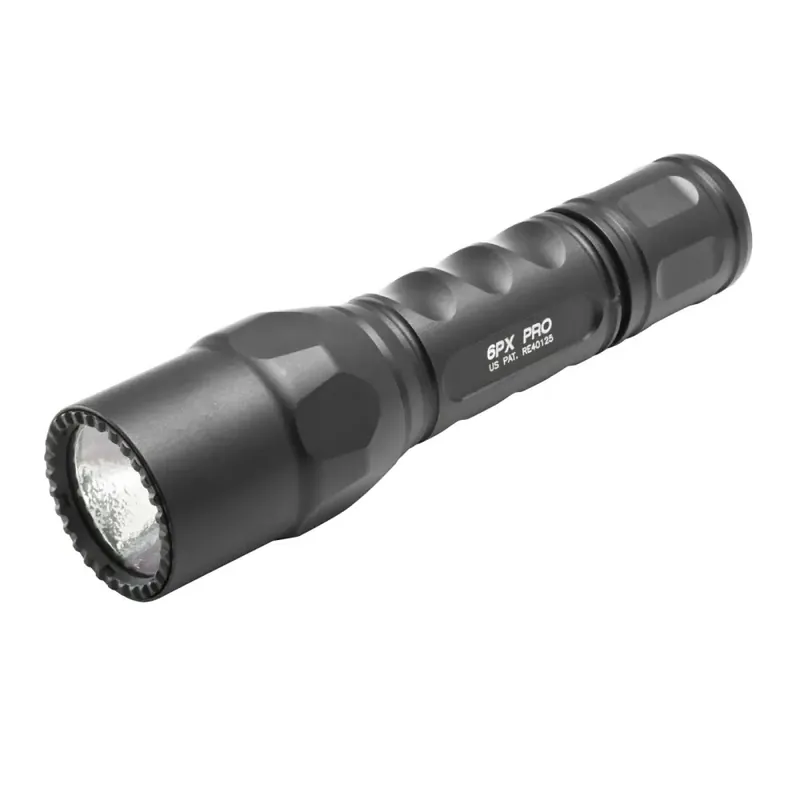 6PX PRO, 6 VOLT, DUAL STAGE 15/600 LU, WH LED, ALUM BLACK TYPE III ANO, CLICK SWITCH