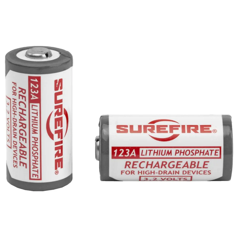 TWO LFP123 LI-FE-PH RECHARGEABLE CELLS, CARDED