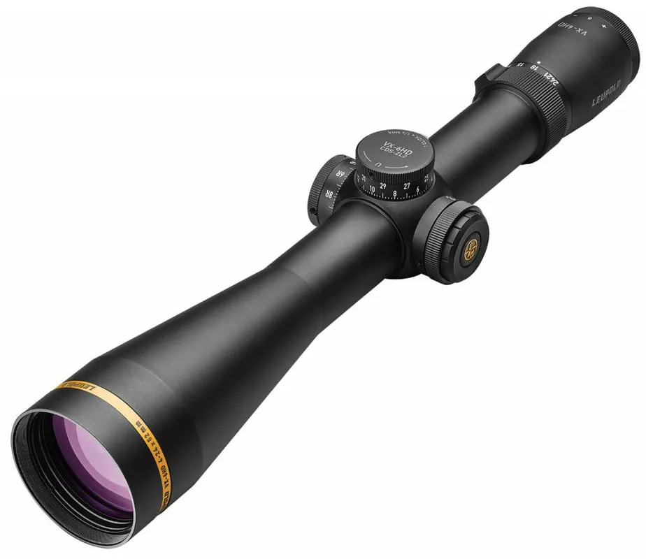 Leupold 171580 VX-6HD CDS-IL 4-24x 52mm Obj 28.10-4.80 ft @ 100 yds FOV 34mm Tube Black Matte Finish Illuminated Impact-23 MOA (SFP)