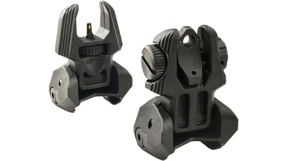 MEPROLIGHT FRBS POLYMER BACKUP FLIP-UP SIGHTS 2 DOT REAR/ ORANGE HYPER BRIGHT FR