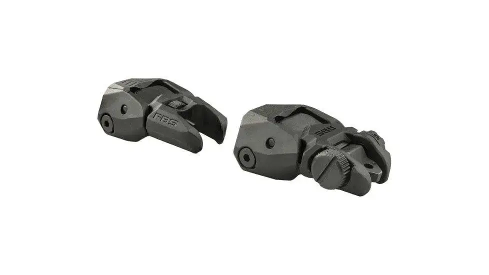 Meprolight | Mepro FRBS - Flip Backup Sights 4 Dot Rear / Orange Hyper Bright Front | Black | Part Number: 403240