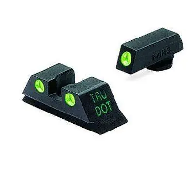 Meprolight ML10222 Tru-Dot Night Sight Set fits Glock 20/21/29/30/36/41 Tritium Green Front Tritium Green Rear Black