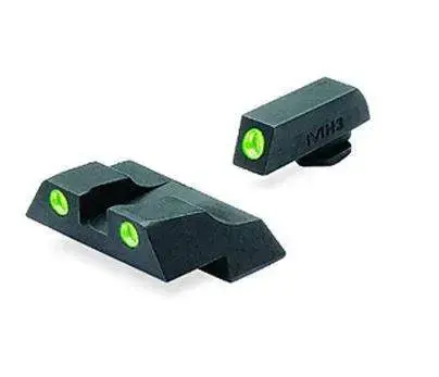 Meprolight ML10226 Tru-Dot Night Sight Set Fits Glock 26/27 Tritium Green Front/Rear Black