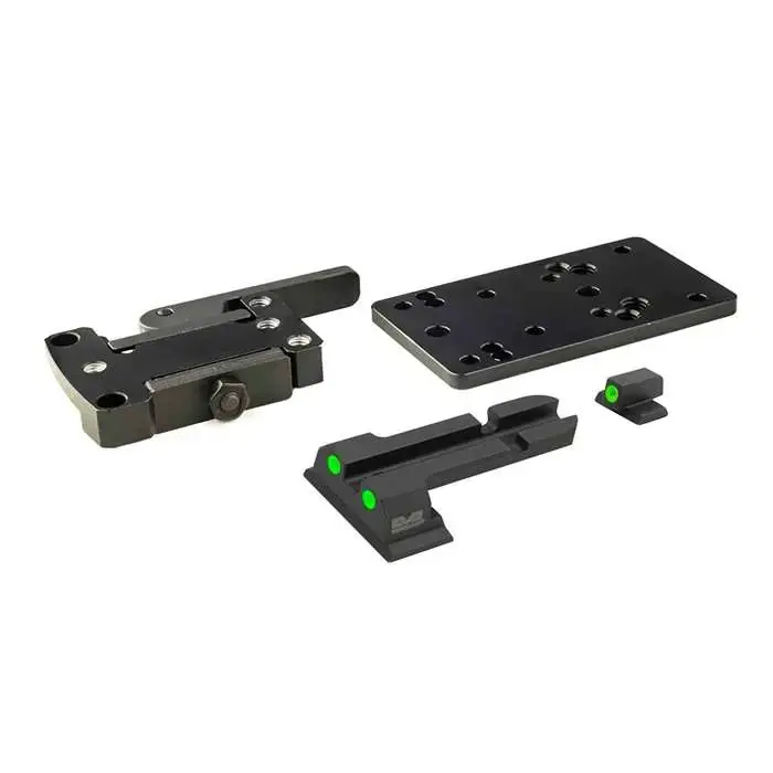 Meprolight USA ML881504 MicroRDS Adaptor, Night Sight Set S&W M&P Full Size Quick Release Green/Black