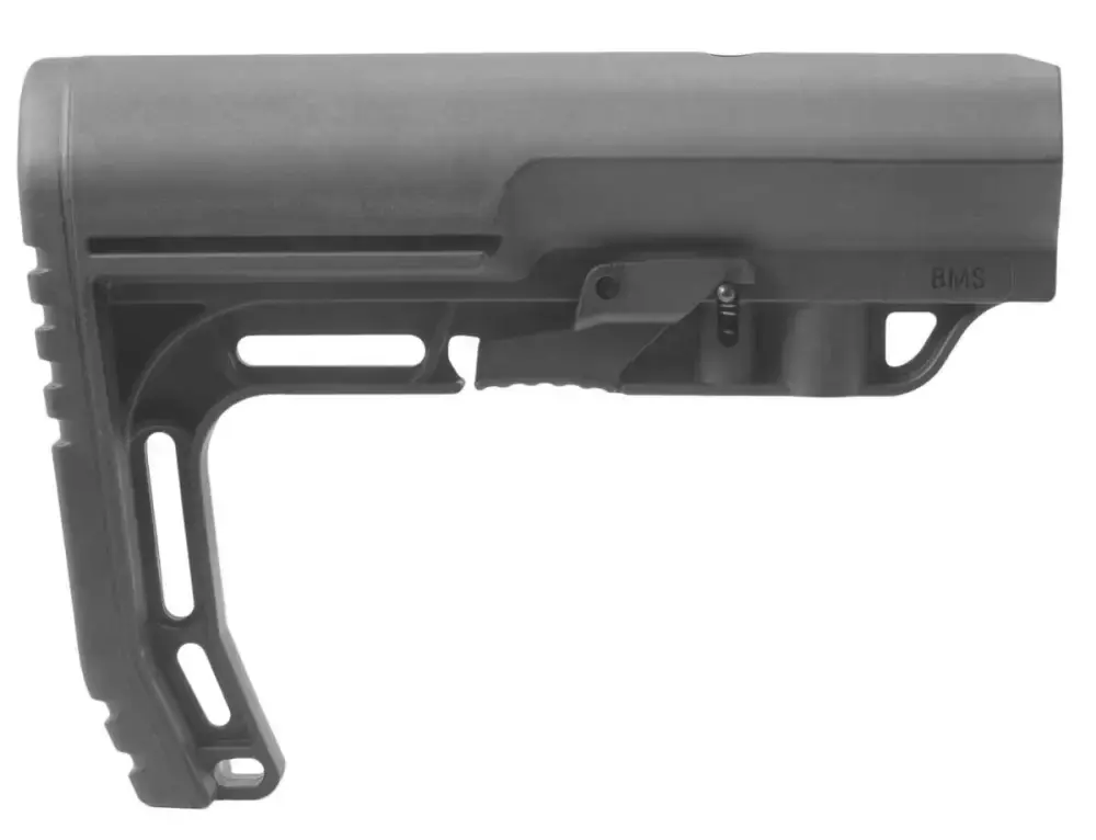 Mission First Tactical BMS Battlelink Minimalist Stock Collapsible Black Synthetic for AR15/M16/M4 with Commercial Tubes