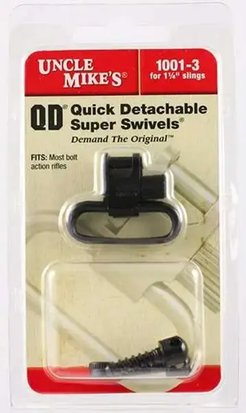 Uncle Mikes 10013 Quick Detach Super Swivels 1.25" Black Steel
