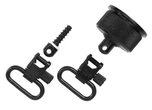 Uncle Mikes Mag Cap Swivel Set 1" Black Steel