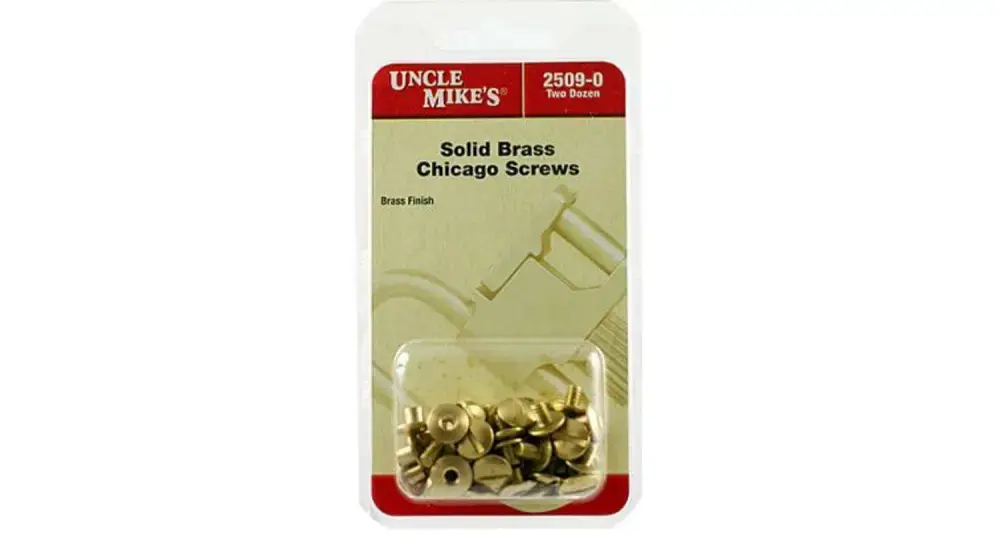 Uncle Mikes 2509 Chicago ScrewBrass 24 Per Pack