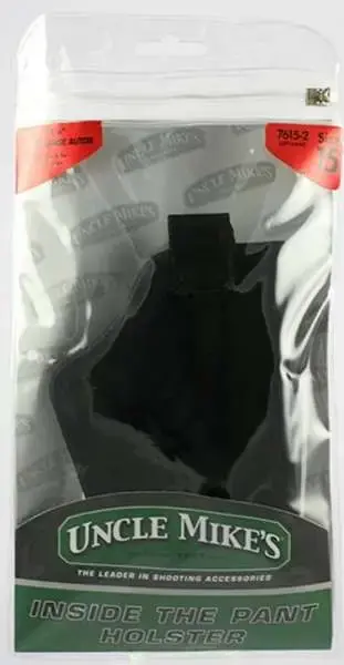 Uncle Mikes 76152 Inside The Pants with Retention Strap LH 3.75-4.5" Lg Auto Nylon Black