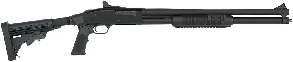Mossberg 500 Tactical Blued 12 Gauge 20" 3" 7+1 6 Position w/Side Saddle Stock