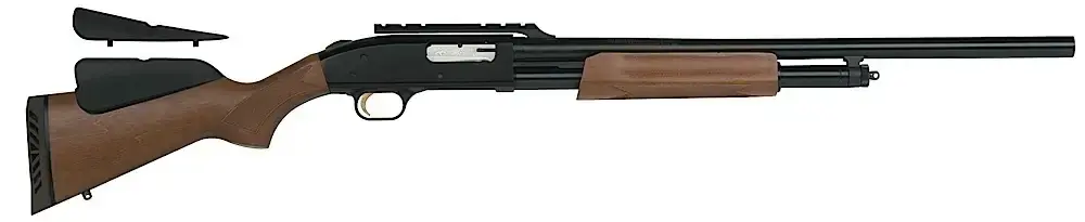 Mossberg 500 Slugster Pump 12 Gauge 24" 3" Dual Comb Wood Stk Blued