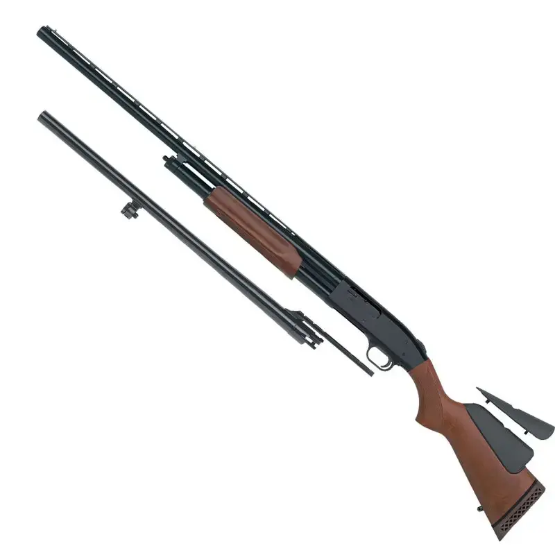 Mossberg 500 Pump 12 Gauge 28" 3" Wood Stk Blued Rcvr