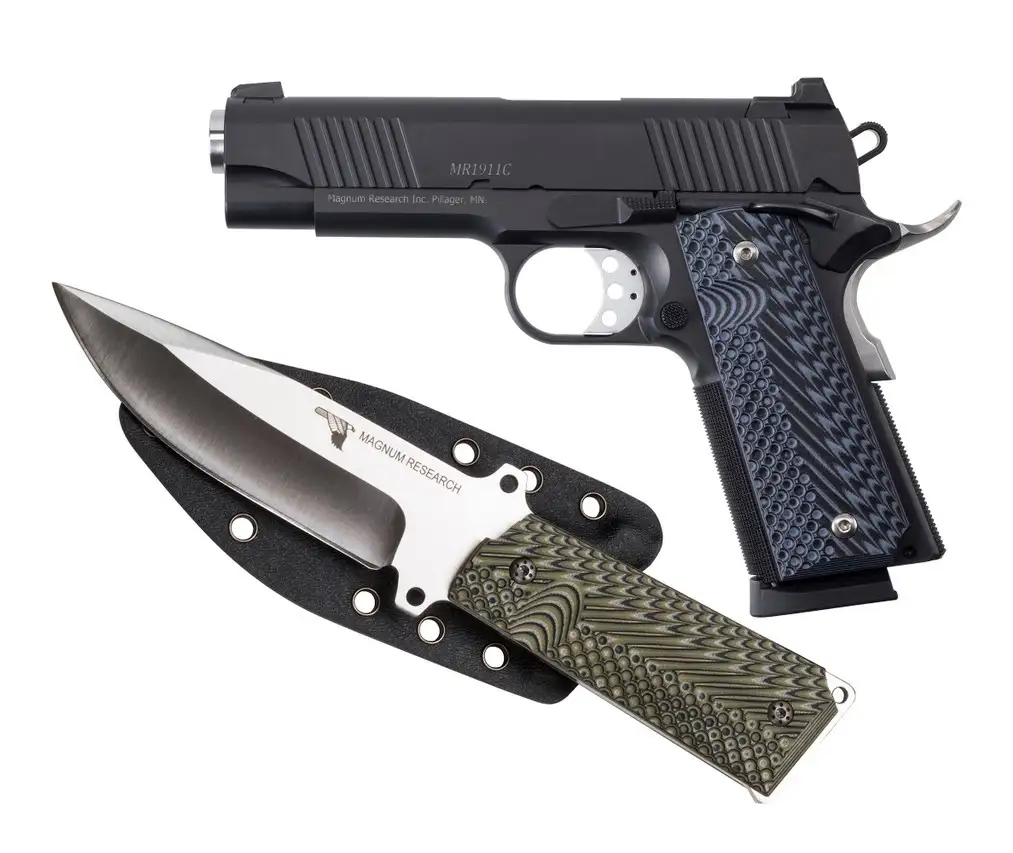MAG RESEARCH HGA 9MM 4.3" BBL BLACK CARBON STEEL 9/RD MAG W/KNIFE