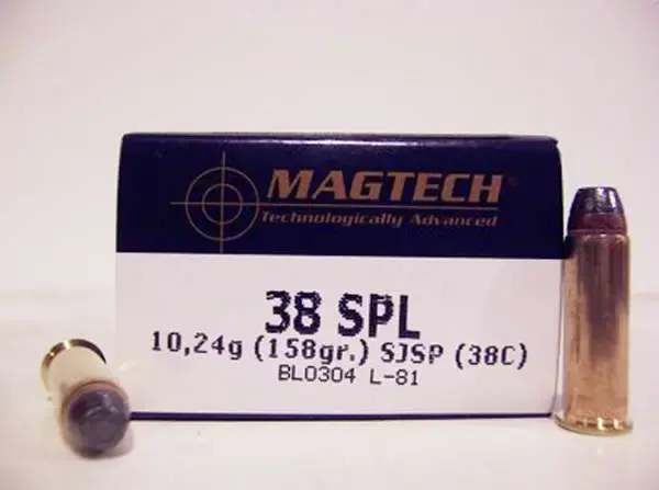 Magtech 38C Range/Training 38 Special 158 gr Semi Jacketed Soft Point Flat 50 Round Box