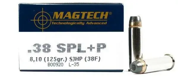 Magtech 38F Range/Training 38 Special +P 125 gr Semi-Jacketed Hollow Point (SJHP) 50 Round Box