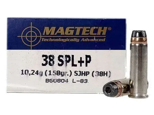 Magtech 38H Range/Training 38 Special +P 158 gr Semi-Jacketed Hollow Point (SJHP) 50 Round Box