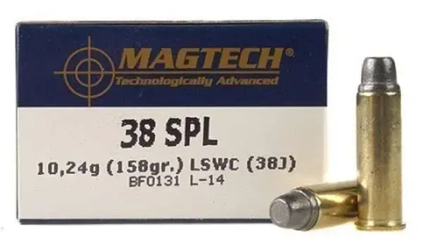 Magtech 38J Range/Training 38 Special 158 gr Lead Semi Wadcutter (LSWC) 50 Round Box