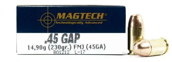 Magtech 45GA Range/Training 45 GAP 230 gr Full Metal Jacket (FMJ) 50 Round Box