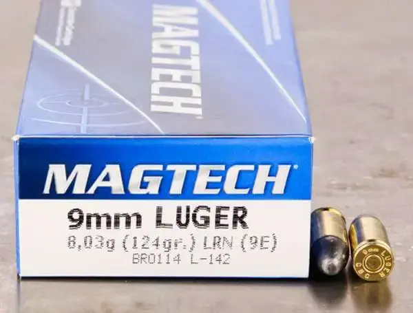 Magtech 9E Range/Training 9mm Luger 124 gr Lead Round Nose (LRN) 50 Round Box