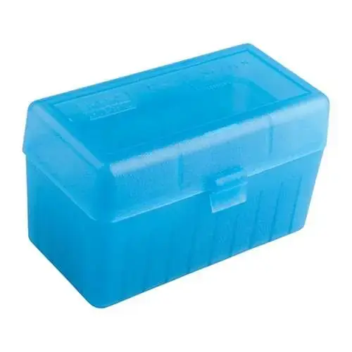 MTM RLLD5024 Case-Gard R-50 50rd Rifle Ammo Box Lg 3.85" Max OAL Poly Blue